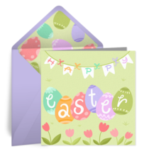 Easter Eggs Lettering card image