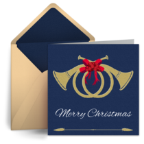 Christmas Horn card image