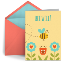 Get Well Bee card image