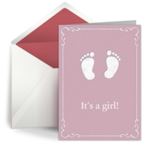 Baby Girl Feet card image