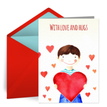 Sympathy Love & Hugs card image