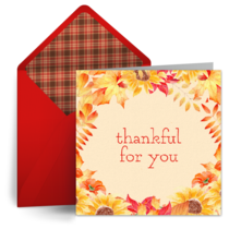 Thanksgiving Autumn Leaves card image