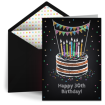 Milestone Birthday Cake card image