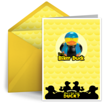 Biker Duck card image
