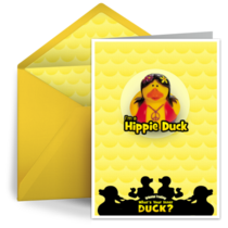 Hippie Duck card image