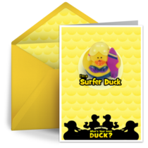 Surfer Duck card image