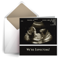 Pregnancy Announcement Ultrasound Photo card image
