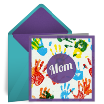 Finger Painting for Mom card image