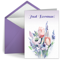 Just Because Bouquet card image