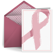 Painted Pink Ribbon card image