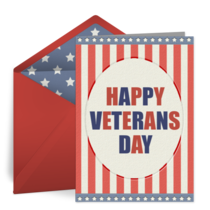 Patriotic Stars and Stripes card image