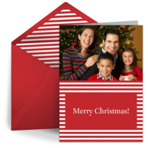 Red Christmas Stripes card image