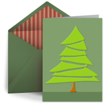 Embossed Christmas Tree card image
