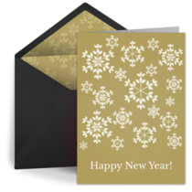 Gold Snowflakes card image