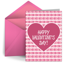 Chevron Valentine card image