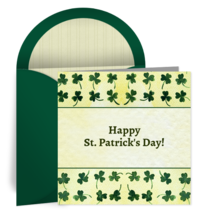 St. Patrick's Day Clover card image