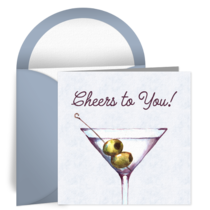 Birthday Martini Cheers card image