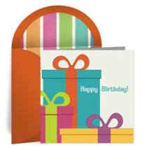 Colorful Birthday Presents card image