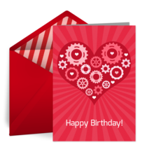 Gearhead Birthday card image