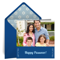 Simple Passover Photo Frame card image