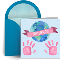 Earth Day Loving Hands card image
