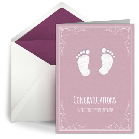 Gender Neutral Baby Boy Baby Girl Congratulations Greeting Card NEW BABY YAY D251