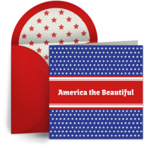 America the Beautiful card image