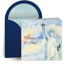 July 4th Statue of Liberty card image