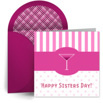 Sisters Day Martini card image