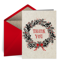 Thank You Wreath card image
