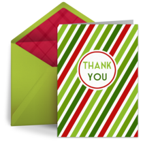Holiday Thank You card image