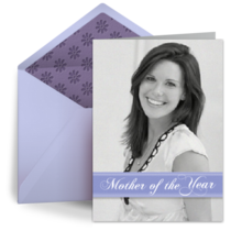 Mother of the Year Banner Photo card image
