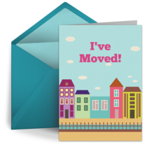 Our new home phone template New address ecard Moving announcement photo ecard We've moved digital card