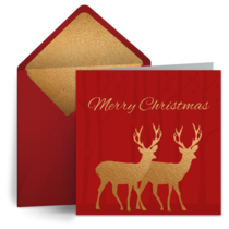 Foil Reindeer card image
