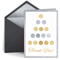 Foil Thank You Dots card image