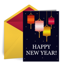 Simple Chinese Lanterns card image