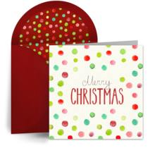 Christmas Polka Dots card image