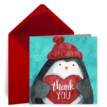 Holiday Penguin card image