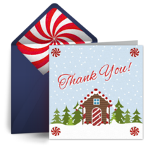 Thank You Gingerbread House card image