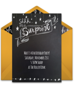 Free Surprise Birthday Party Online Invitations Punchbowl