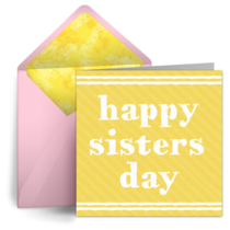 Sisters Day Stripes card image