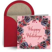 Festive Holly Berries card image