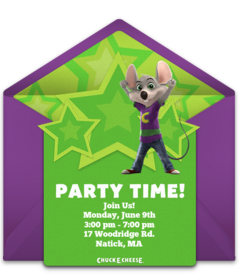 Chuck E Cheese Online Invitations Punchbowl