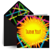 Laser Tag Thank You card image