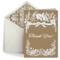 Rustic Floral Thank You card image