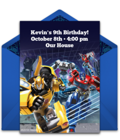 Free Transformers Invitations Punchbowl