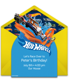 Free Hot Wheels Invitations Hot Wheels Birthday Invitations Punchbowl