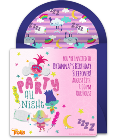 Digital Evite Virtual Pajama Party Instant Download #094VP Quarantine Birthday Party Online Social Gathering Invitation Template