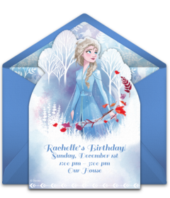 Childrens Frozen  Personalised Party Invites With Your Photo & Message 