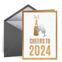 Cheers to 2024 New Year card image
